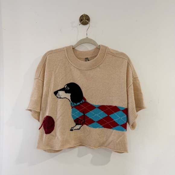 Anthropologie Sweaters - Anthropologie Goldie Crew Cashmere Sweater Dachshund